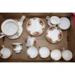 Royal Albert 'Old Country Roses' pattern tea-set, comprising, teapot, six trios, milk jug and