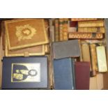 A collection of hardback books and bindings to include History of England by J Bright, Chaucer and
