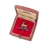 A fine quality 9 ct gold Royal Warwickshire Regiment sweetheart brooch by crown jewellers