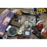A group of 'Automobila' items comprising, early GB badge AA badges for cars and motorcycle, Smith'