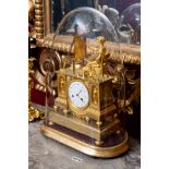 Blanc Fils French Empire Style Ormolu mantel clock c.1810-1830