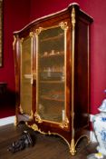 Wooden Marbel Display cabinet with gold colouring