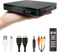 RRP £29.99 - VATI Mini DVD Player, DVD/CD Player for TV, All Region Free 1080P HD with RCA/HDMI