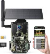 RRP £99.99 - WOLFANG 4G LTE Cellular Wildlife Camera Solar Powered, 7800 mAh Battery, 2.5K