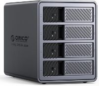 RRP £139.19 - ORICO Aluminium Enclosure for 4 Hard Drives, USB 3.0 to SATA External HDD Docking