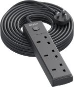 RRP £19.99 - Outdoor Long Extension Lead 10M (13A/3250W), 3 Way Switched Extension Lead with Surge