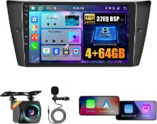 RRP £132.99 - [8 Core 4+64G] Hikity Android Car Stereo for BMW 3 E90 E91 E92 E93 2005-2012 9 Inch