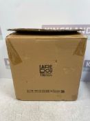 La Redoute Large White Plates with Blue Rim