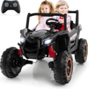 RRP £259.95 - COSTWAY 24V Kids Electric Ride on UTV, 2-Seater Battery Powered Toy Car with Remote