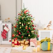 RRP £118.95 - Pre-Lit Christmas Tree with LED Lights and 8 Lighting Modes