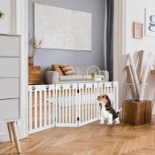 RRP £54 - Costway 4 Panel White Foldable Pet Safety Gate