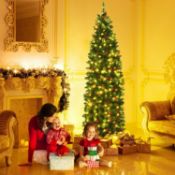 RRP $188 - 6.5 Feet Pre-lit Hinged Pencil Christmas Tree