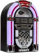 RRP £ - Auna Arizona Jukebox - Retro Stereo System, 1950s Music Box, Bluetooth Function, FM Radio, 2