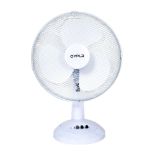 RRP £23.99 - 12" Oscillating White Desk Top Fan