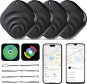 RRP £59.99 - Smart Air Tracker Tag 4 Pack for iOS and Android, 2 in 1 Bluetooth tracker Tag Works on