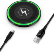 RRP £10.99 - Fast Wireless Charger Samsung Wireless Charging Pad for Samsung Galaxy S25 Ultra/S24