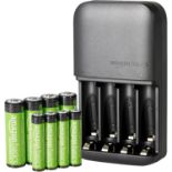 RRP £18.89 - Amazon Basics Rechargeable Batteries NiMH, AAA 800mAh 4-Pack + AA 2000mAh 4 Pack with 4