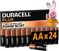 RRP £20.99 - DURACELL Plus AA Batteries (24 Pack) – Alkaline Batteries 1.5V – Up to 150% Extra
