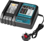 RRP £25.89 - Powarobor Fast Charger Compatible with makita 14.4V-18V Li-ion Battery BL1815 BL1830