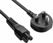 RRP £12.90 - FSKE 3 Metres IEC 320 C5 Cloverleaf Power Cord 10A 250V UK Mains Power Cable 3 Pin AC