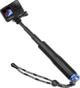 RRP £13.99 - AFAITH Waterproof Aluminum Hand Grip Selfie Stick, Extendable Handheld Monopod