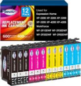 RRP £20.99 - Paeolos Replacement for 604XL Ink Cartridges Compatibles for Epson Multipack Compatible
