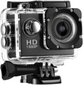 RRP £19.99 - BSLVWG 1080P Action Camera 12MP 30M Waterproof Sports Underwater Cameras for Vlog