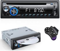 RRP £54.99 - Chismos 9V-24V Car Stereo Radio Bluetooth with CD DVD Player,1DIN RDS/FM/AM Car Radio