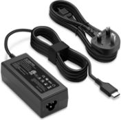 RRP £9.99 - ELEHILS 45W USB C Laptop charger Compatible with HP Chromebook and All 45W USB Type C