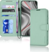 RRP £31.92 - X4 Assorted Items - TECHGEAR For Samsung S25 Phone Case, Mint Green PU Leather Wallet