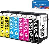 RRP £12.99 - OINKWERE Compatible with 8-Pack 604XL Ink Cartridges Replacement for Epson 604 Ink