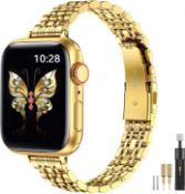 RRP £19.99 - MioHHR Slim Straps Compatible with Apple Watch Strap 42mm(Series 3/2/1) 44mm 45mm