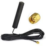 RRP £8.99 - Eightwood DAB aerial +SMA adapter DAB car radio antenna patch aerial glass mount