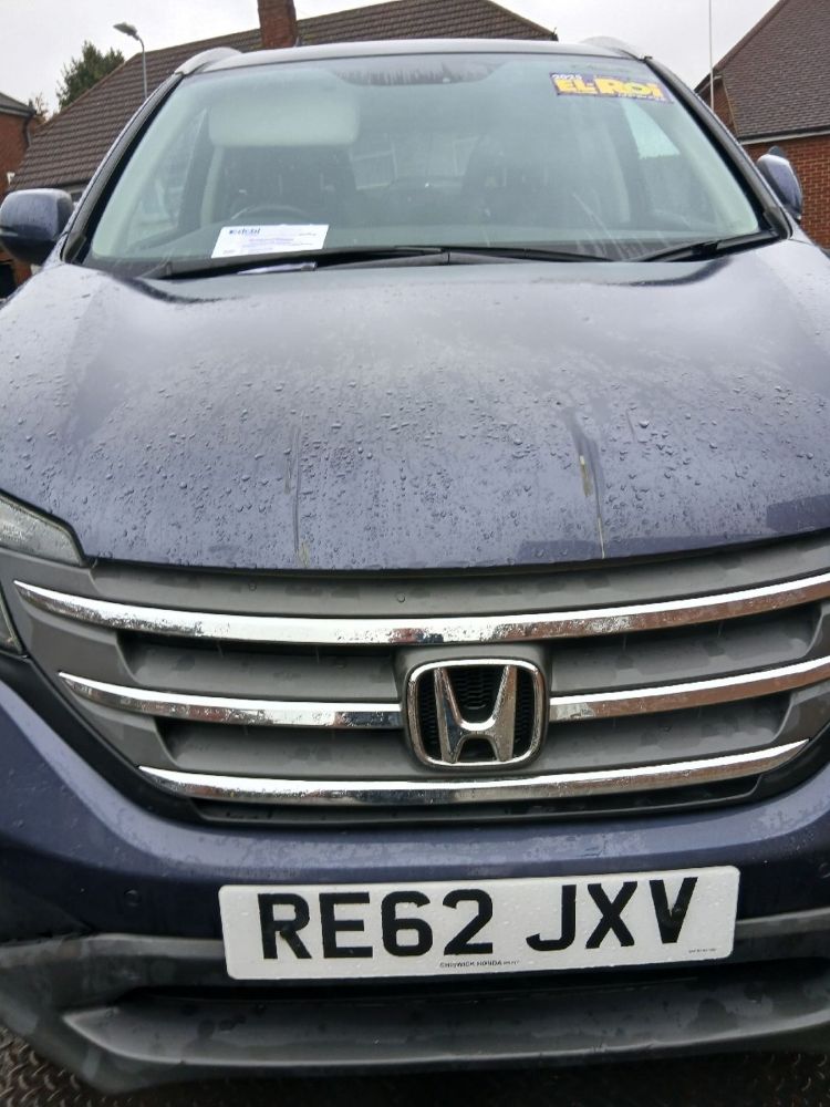 T716 -  OFFSITE AUCTION - RE62JXV - HONDA CR-V EX I-VTEC AUTO / BLUE - PETROL - NO KEYS.
