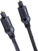 $5 Amazon Basics Toslink Digital Optical Audio Cable, Multi-Channel, Sound Bar, Home Theatre, Gold-P