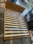 Wood double low level bed with tall wood headboard pick up only