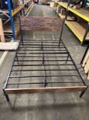 Double bed with wood style