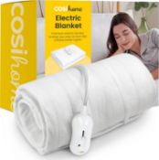 $18 Cosi Home Single Electric Blanket - Premium Microfleece, Soft Touch Heated Fitted Mattress Under