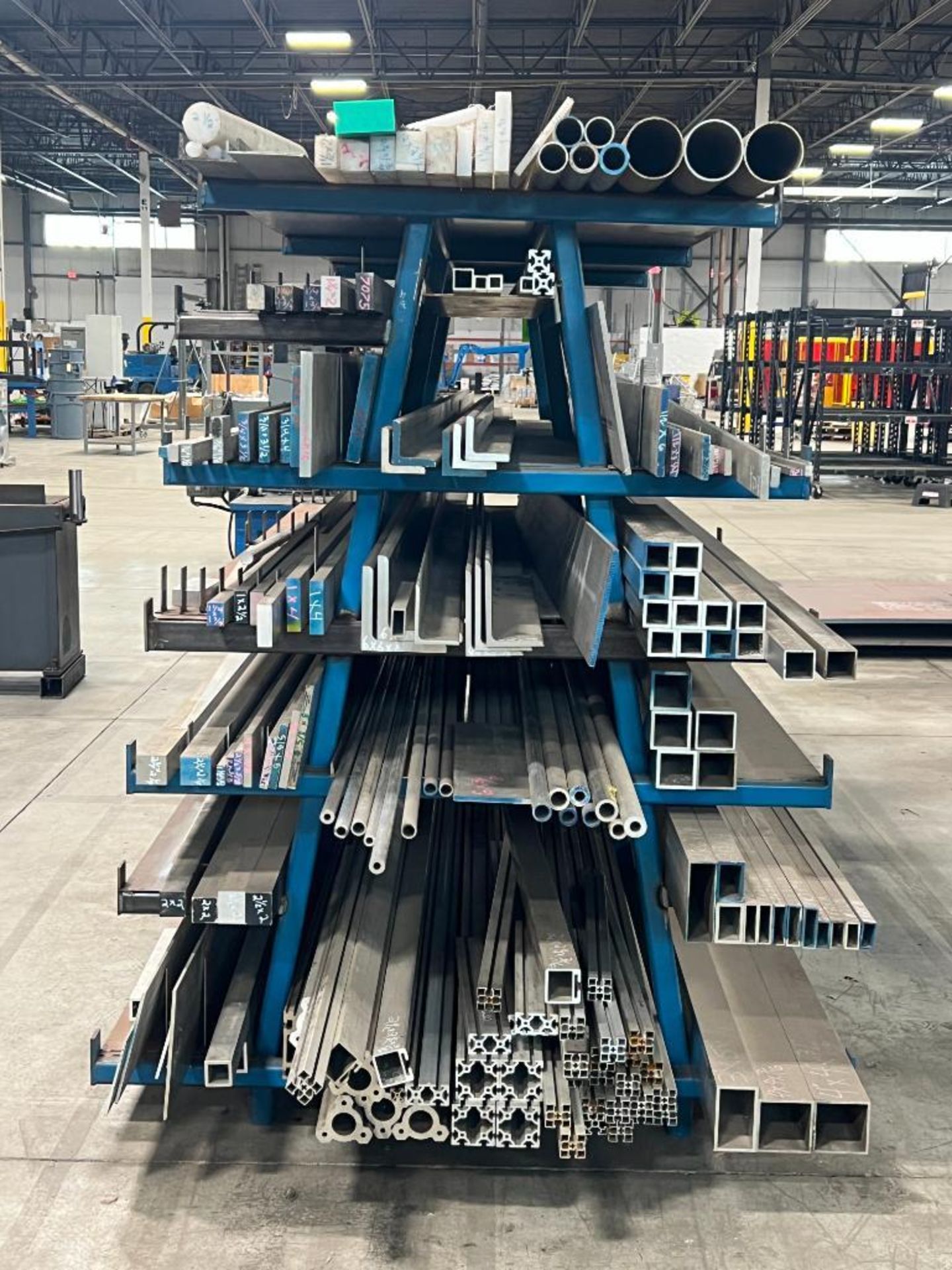 Material Racks List Materials Rack and contents. Rack measures: 60in x 102in x 76in ...