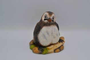 Boehm Porcelain Fledgling Puffin Sculpture, 1973