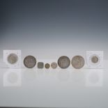 8pc Dutch, British, & French Coins