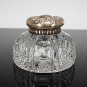 Tiffany & Co. Sterling Silver and Cut Crystal Inkwell