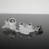 3 Swarovski Garden Insect Figurine Groupings Silver Crystal