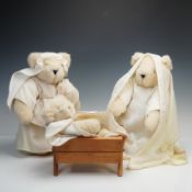 3pc Vermont Teddy Bear Co. Nativity Scene Plushes