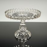 Early American Pressed Glass EAPG Pedestal Cake Stand