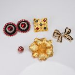 A Collection of Costume Jewelry, including a Kenneth Jay Lane Dogwood