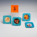 Five Vintage Risque Advertising Pin-Up Ashtrays
