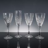 4pc Aura by Block Crystal Water & Champagne Glasses