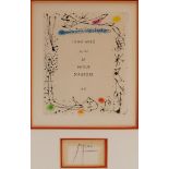 Joan Miro, 'Suite La Bague D'Aurore (Frontispiece)', Etching and Aquatint, Edition of 130