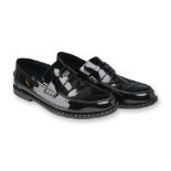 Pair of Jimmy Choo Darby Studded Patent Leather Loafers